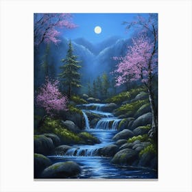 Moonlight Stream Canvas Print