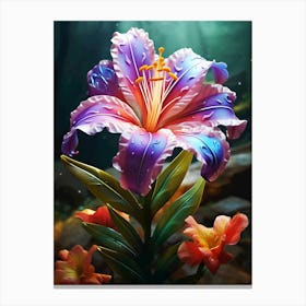 purple gorgeous flower Canvas Print