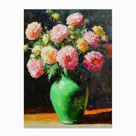 Pink Chrysanthemums Canvas Print