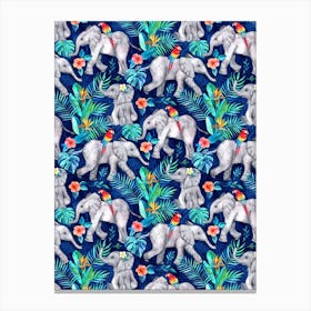 Baby Elephants On A Jungle Adventure Canvas Print