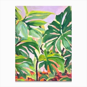 Burle Marx Philodendron 3 Impressionist Painting Plant Canvas Print