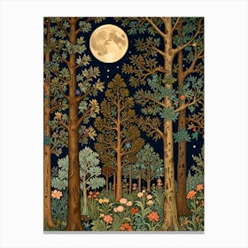 William Morris Moonlight In The Forest 10 Canvas Print