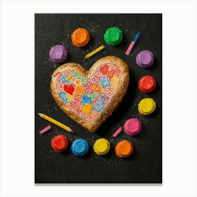 Heart Shaped Cookie Canvas Print