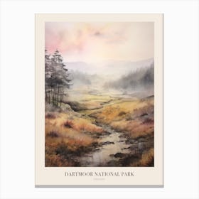 Dartmoor National Park Uk Trail Poster Canvas Print