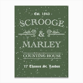 Scrooge and Marley, A Christmas Carol, Christmas Canvas Print