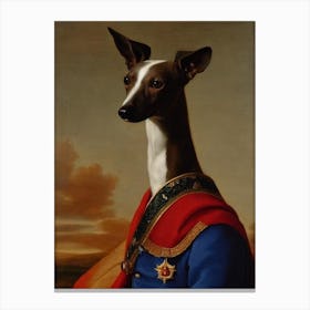Italian Greyhound 3 Renaissance Portrait Oil Painting Canvas Print