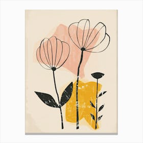 Wellington Flower Market Boho Minimalist Style Canvas Print