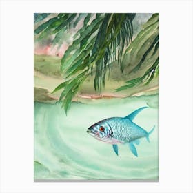 Oarfish Storybook Watercolour Canvas Print