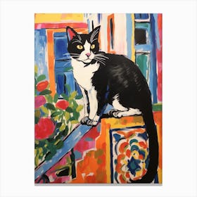 Painting Of A Cat In Sousse Tunisia 2 Canvas Print