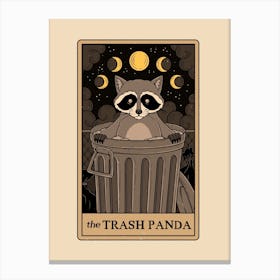 The Trash Panda Raccoons Tarot Canvas Print