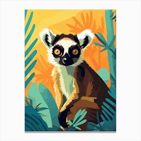 Lemur in Jungle 1 Canvas Print