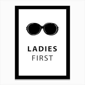 Ladies First Sign Canvas Print