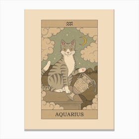 Aquarius Cat Canvas Print