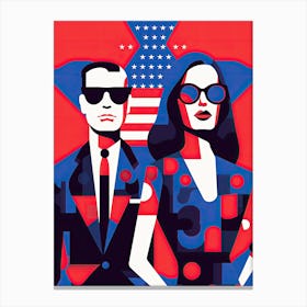 US Agents, Pop Art Canvas Print