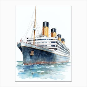 Titanic Ship Colour Pencil 3 Canvas Print