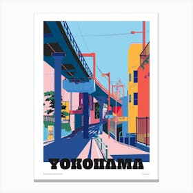 Yokohama Japan 1 Colourful Travel Poster Canvas Print