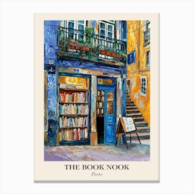 Porto Book Nook Bookshop 2 Poster Canvas Print
