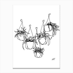 Growing With Love Canvas Line Art Print