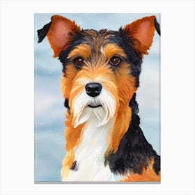 Welsh Terrier 4 Watercolour dog Canvas Print