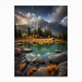 Rocky Mountain Lake Canvas Print