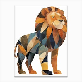 African Lion Symbolic Imagery Clipart 4 Canvas Print