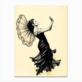 Flamenco Dancer Beauty Canvas Print