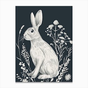 Polish Rabbit Minimalist Illustration 2 Canvas Print