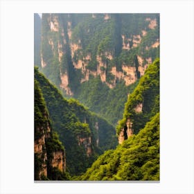 Zhangjiajie National Forest Park China Vintage Poster Canvas Print