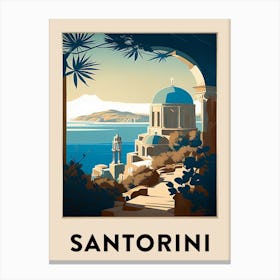 Santorini 6 Vintage Travel Poster Canvas Print