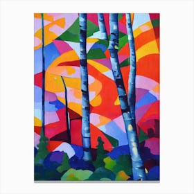 Largetooth Aspen Tree Cubist 1 Canvas Print