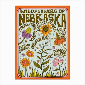 Nebraska Wildflowers Canvas Print