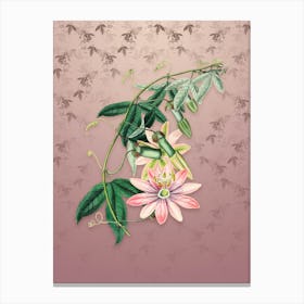 Vintage Mrs. Marryat's Tacsonia Botanical on Dusty Pink Pattern n.1564 Canvas Print
