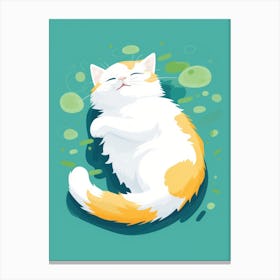 Cat Sleeping In Water Canvas Print