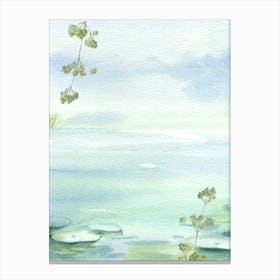 Water Lily Painting Canvas Print