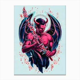 Devil With A Sword Canvas Print