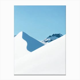Nassfeld, Austria Minimal Skiing Poster Canvas Print