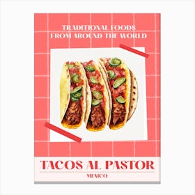 Tacos Al Pastor Mexico 2 Foods Of The World Canvas Print