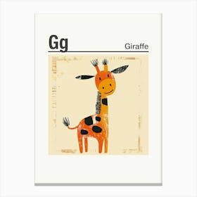 Animals Alphabet Giraffe 2 Canvas Print