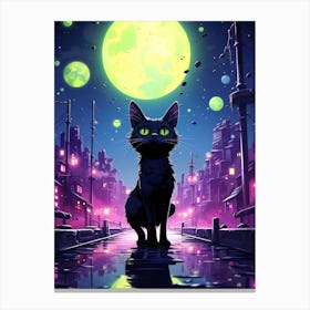 Cat In The City 1 Canvas Print