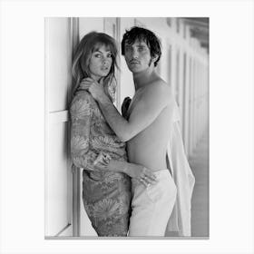 Jean Shrimpton And Terence Stamp In Italy, 1986 Canvas Print