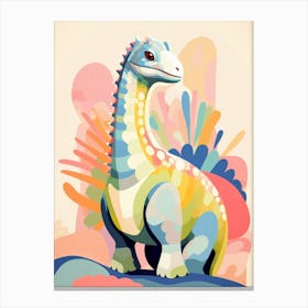 Colourful Dinosaur Camptosaurus 3 Canvas Print