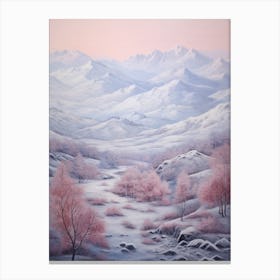 Dreamy Winter Painting Denali National Park United States 1 Canvas Print