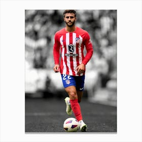 Mario Hermoso Atletico De Madrid Canvas Print