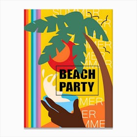 Beach Party Poster 1 Canvas Print