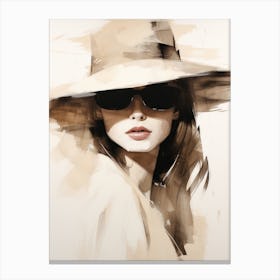 Portrait Of A Woman In A Hat Canvas Print