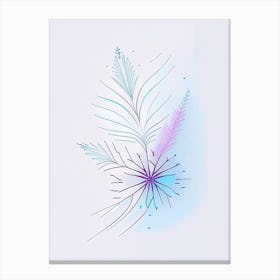 Frozen, Snowflakes, Minimal Line Drawing 2 Canvas Print