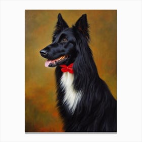 Belgian Sheepdog Renaissance Portrait Oil Painting Canvas Print