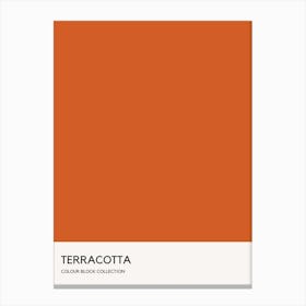 Terracotta Colour Block Poster Canvas Print