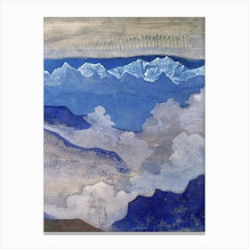 Clouds And Mountains Canvas Print