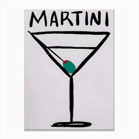 Martini Cocktail Kitchen Canvas Print
